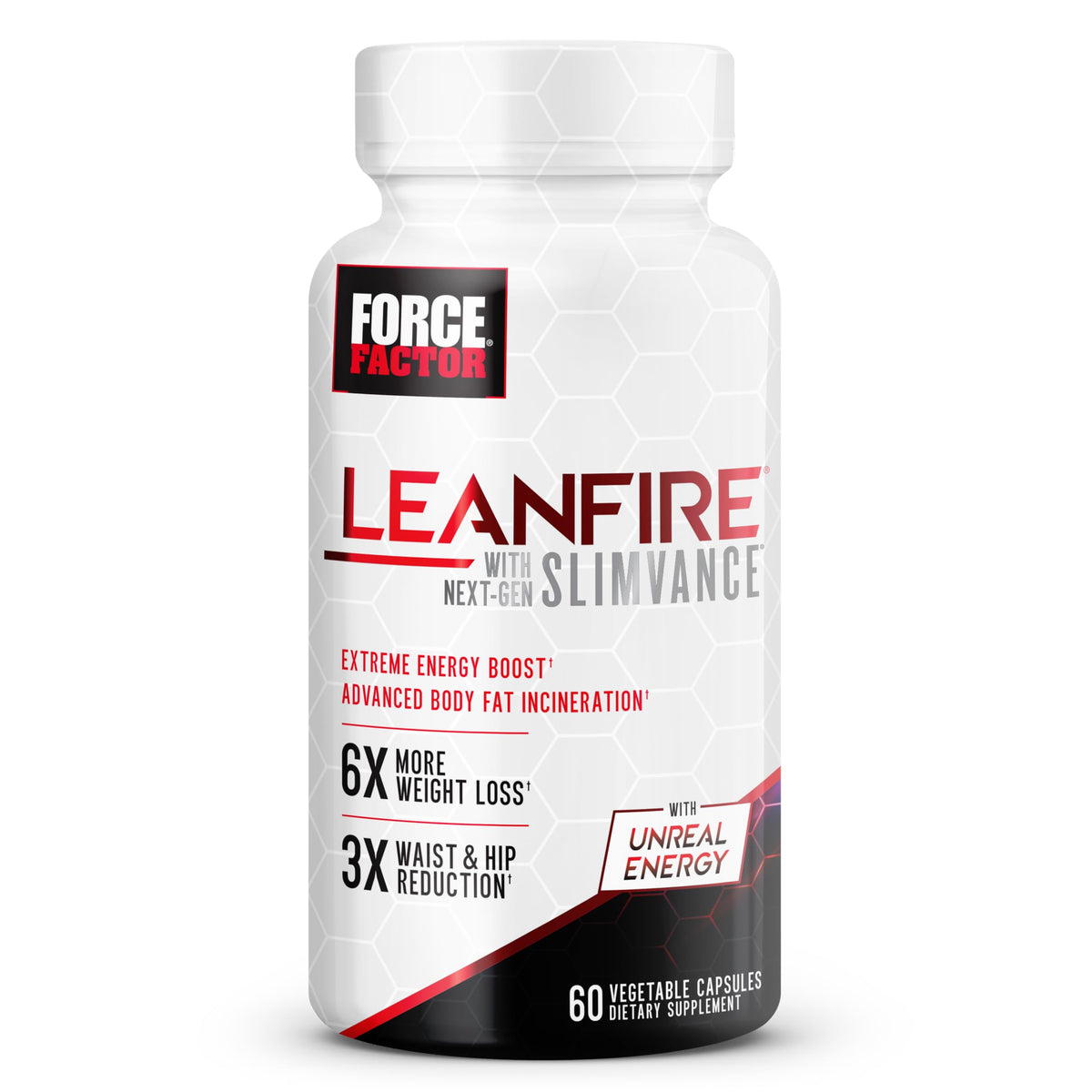 Force Factor envase frontal mostrando diseño y beneficio energético