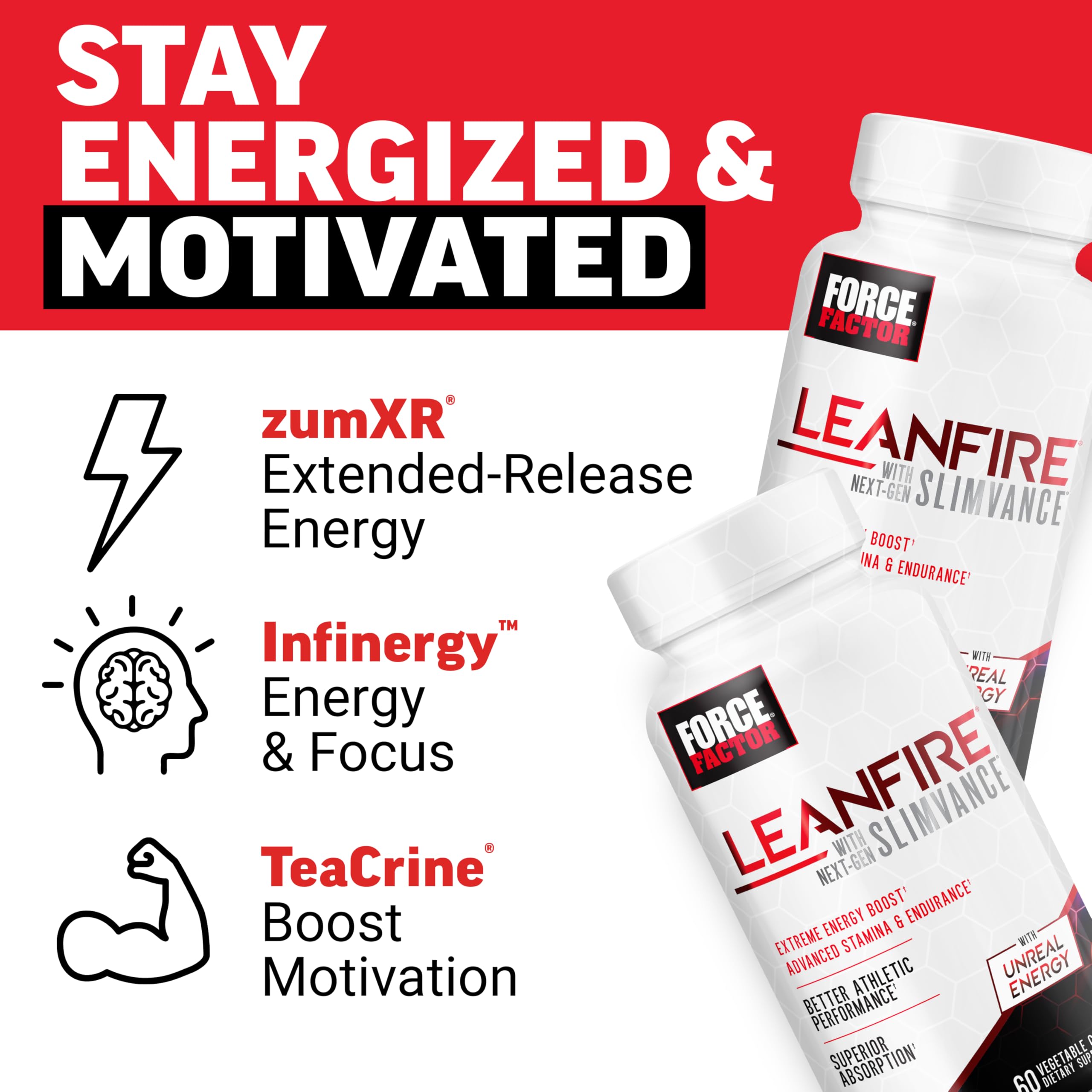 Persona tomando Force Factor LeanFire por la mañana para energía