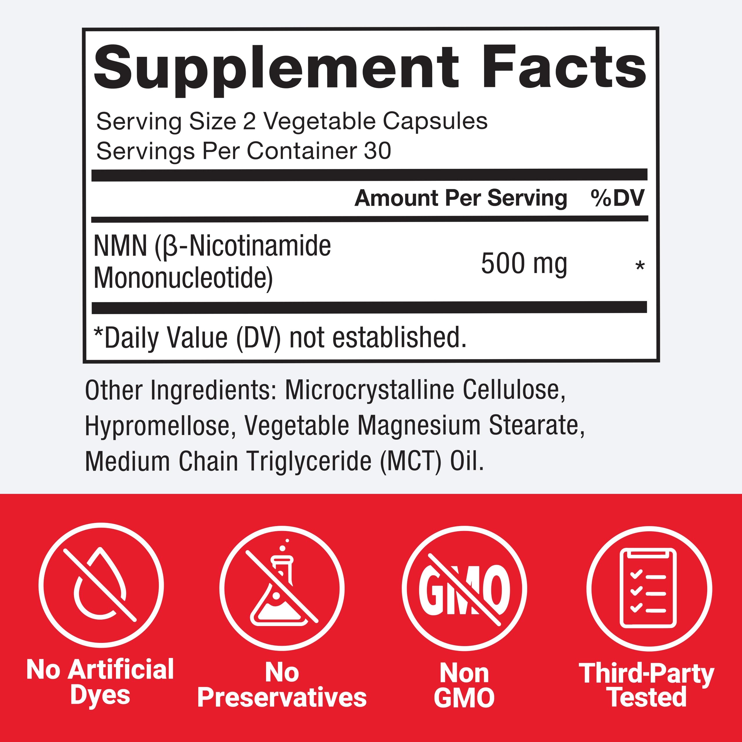 Force Factor empaque con certificados que indica pruebas de terceros y pureza