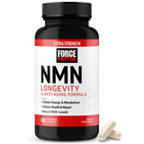Force Factor envase frontal del suplemento NMN mostrando diseño y cantidad