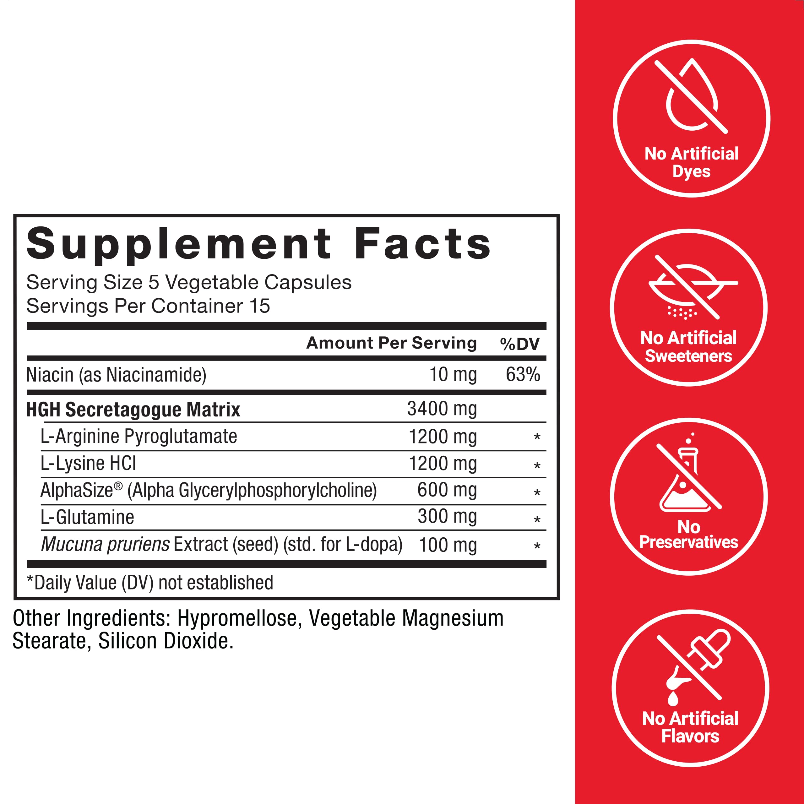 Force Factor etiqueta nutricional de Prime con información de dosis y componentes