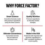 Force Factor pygeum extracto natural resaltando apoyo al vaciado