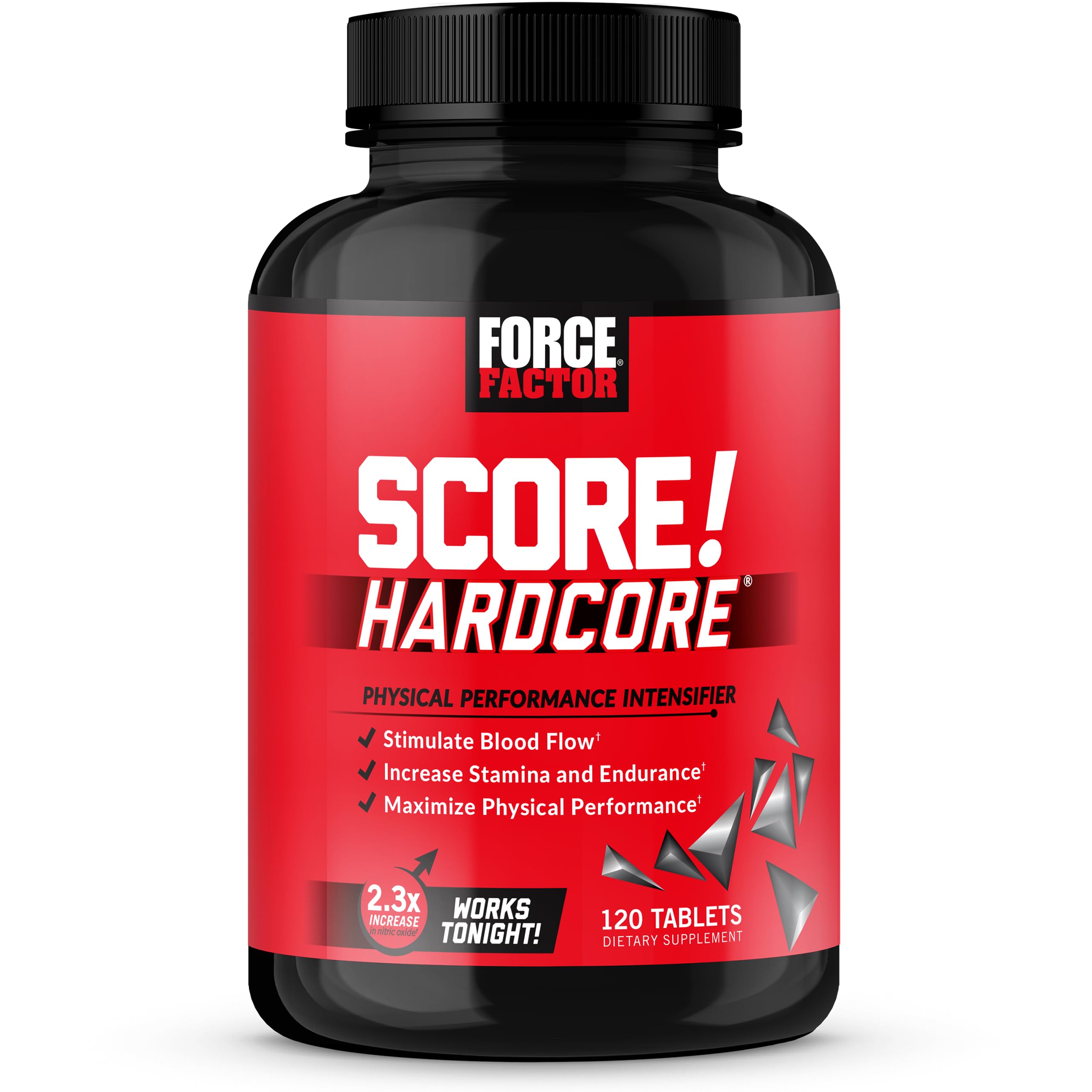 Force Factor envase frontal Score! Hardcore mostrando etiqueta y beneficios
