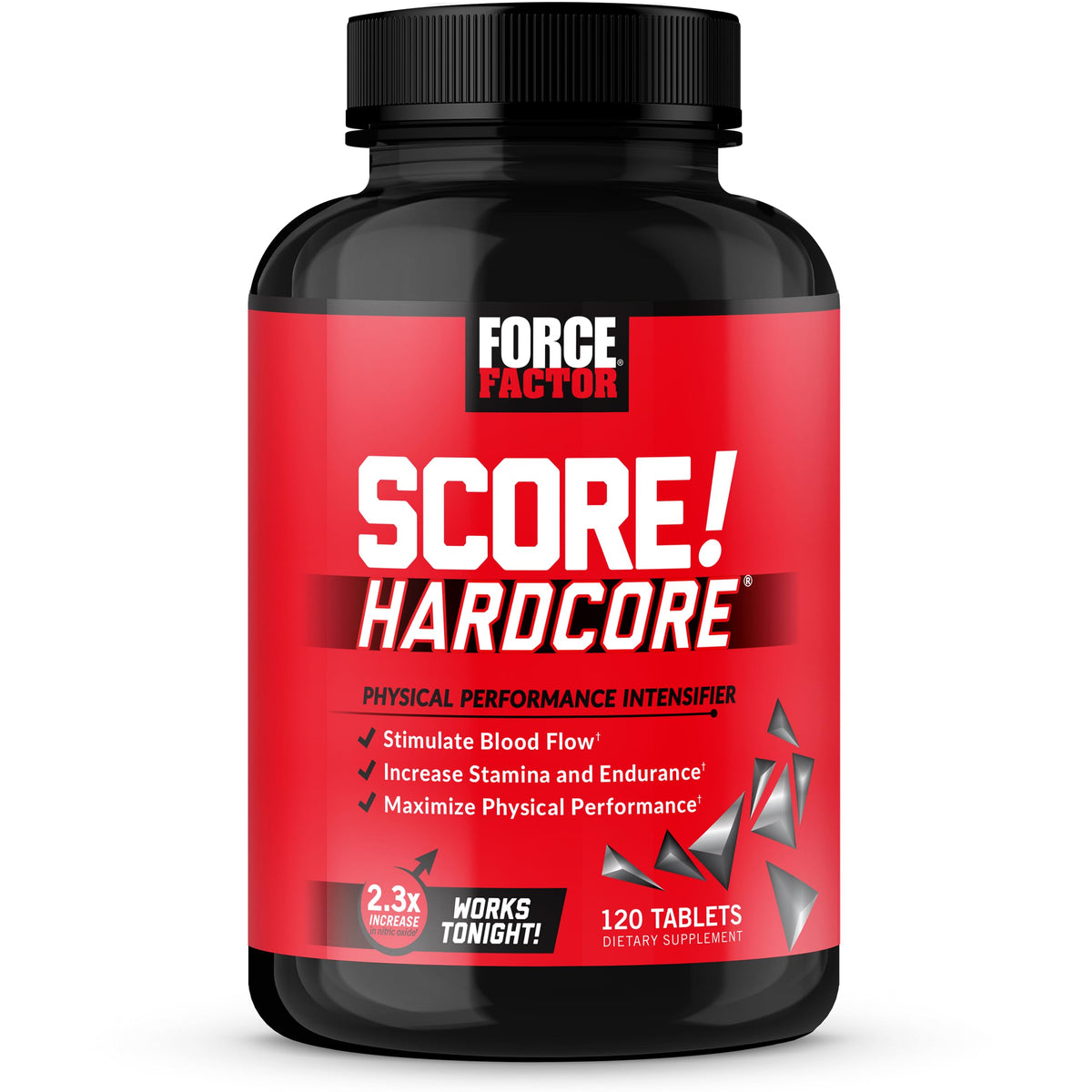 Force Factor envase frontal Score! Hardcore mostrando etiqueta y beneficios