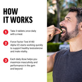 Force Factor etiqueta con lista de ingredientes destacando beneficios