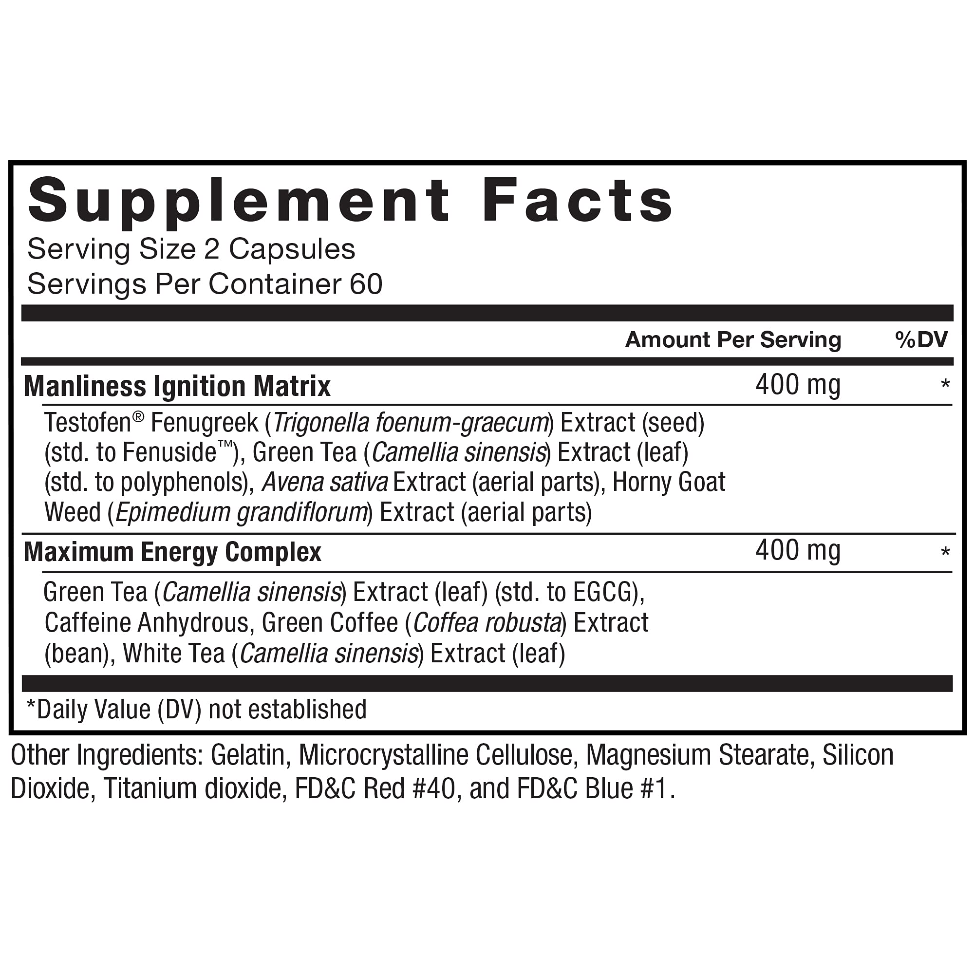 Force Factor Test X180 Ignite etiqueta con ingredientes, transparencia y confianza