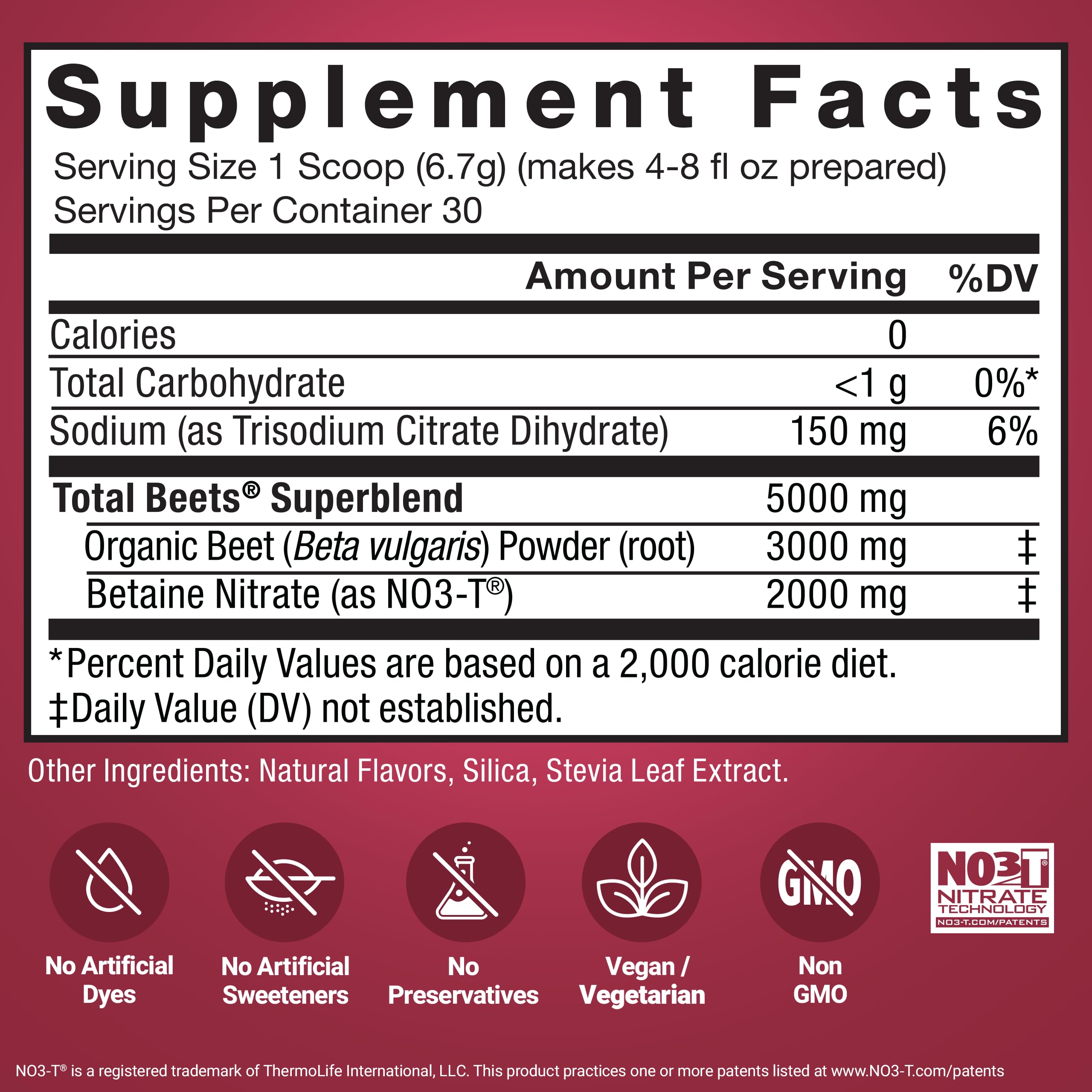 Force Factor etiqueta nutricional legible que muestra ingredientes y calidad