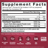 Force Factor etiqueta nutricional legible que muestra ingredientes y calidad