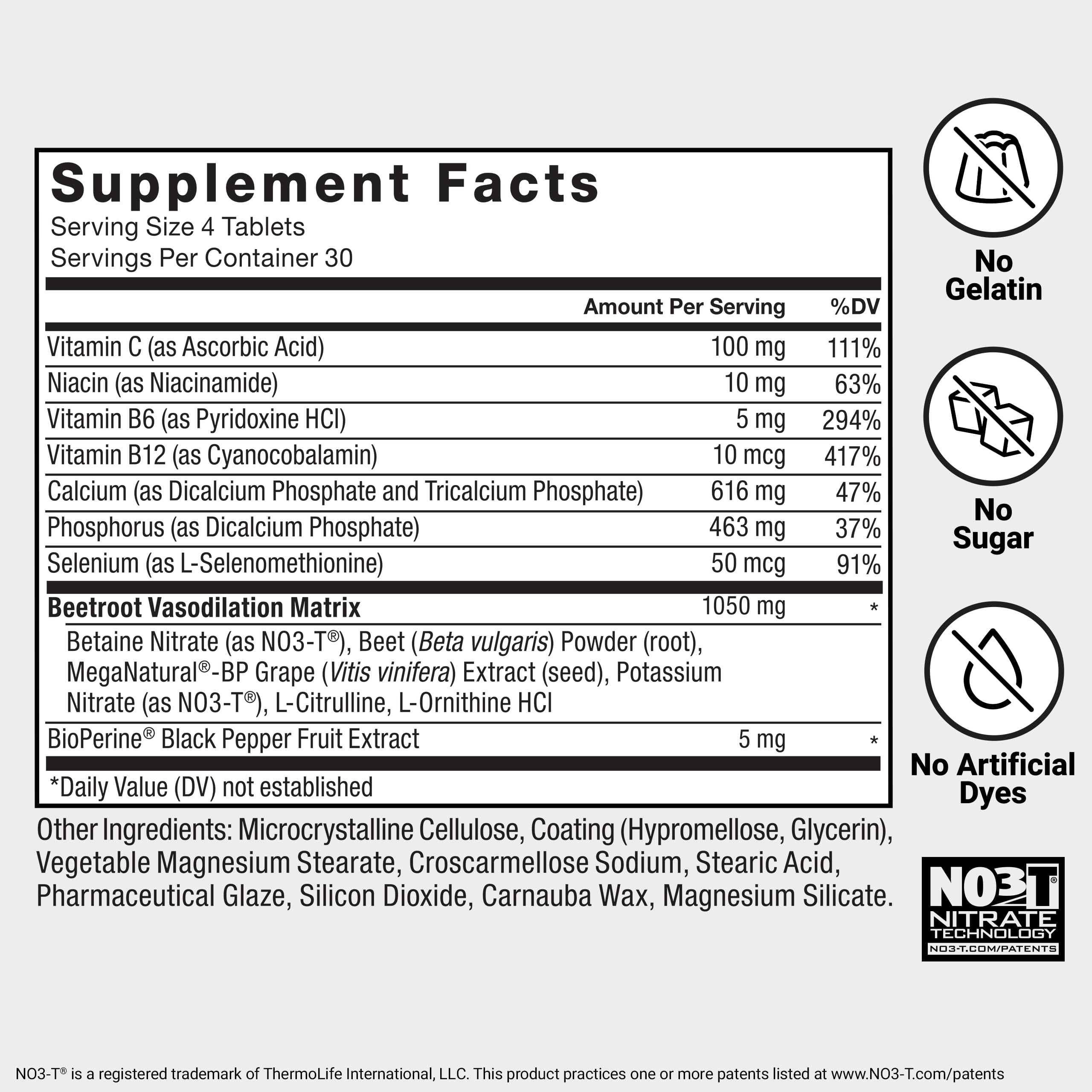 Force Factor etiqueta nutricional clara para transparencia de ingredientes