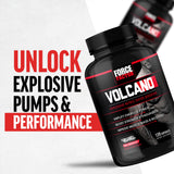Force Factor VolcaNO etiqueta mostrando ingredientes clave y transparencia
