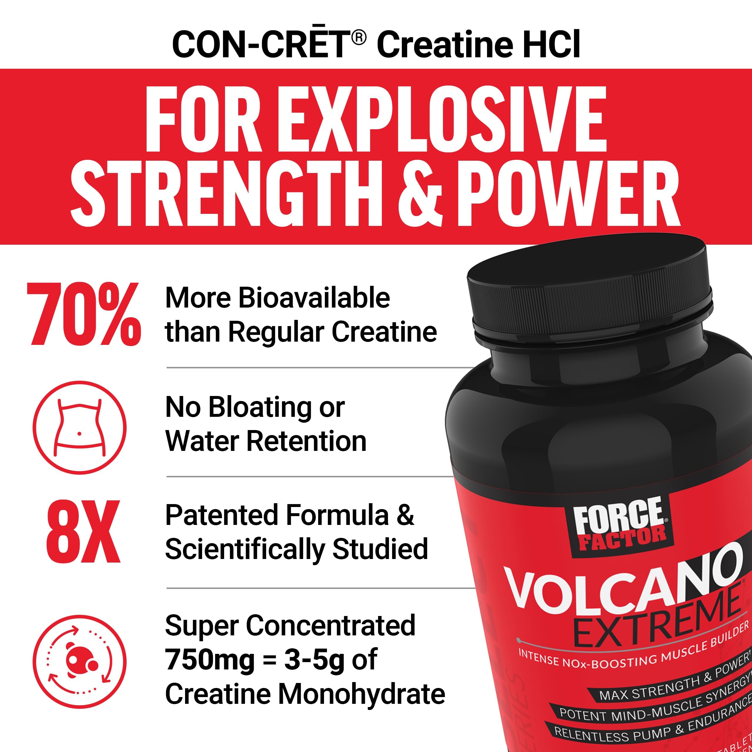 Force Factor etiqueta nutricional y lista de ingredientes visibles