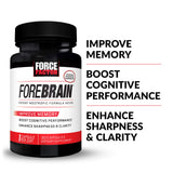 Force Factor Forebrain cápsula cercana para ver tamaño y forma