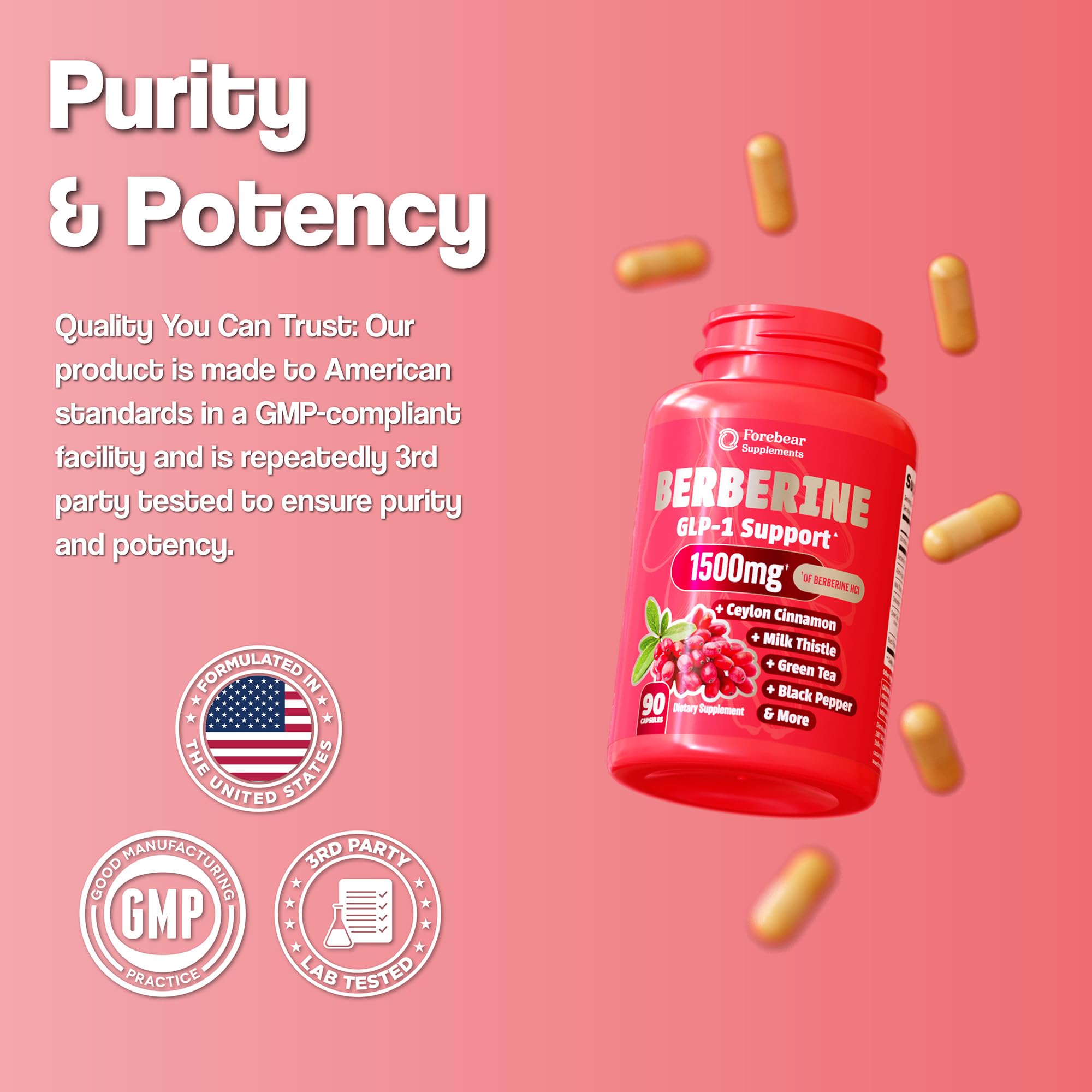 Forebear Supplements en cocina junto a alimentos saludables promoviendo hábitos
