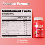 Forebear Supplements cápsula vegetal en primer plano destacando pureza y vegano
