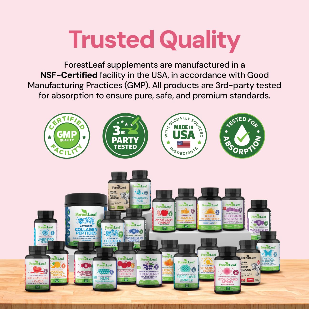ForestLeaf comparación de tamaño en mano clarifica cantidad por envase