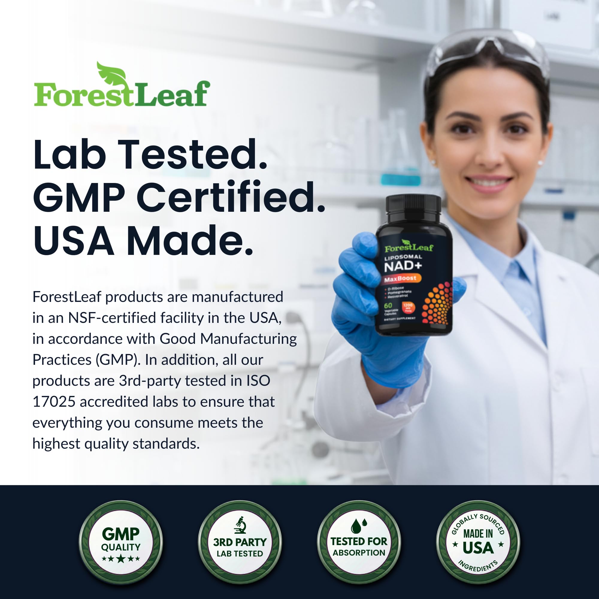 ForestLeaf ilustración liposomal destacando absorción mejorada y eficacia