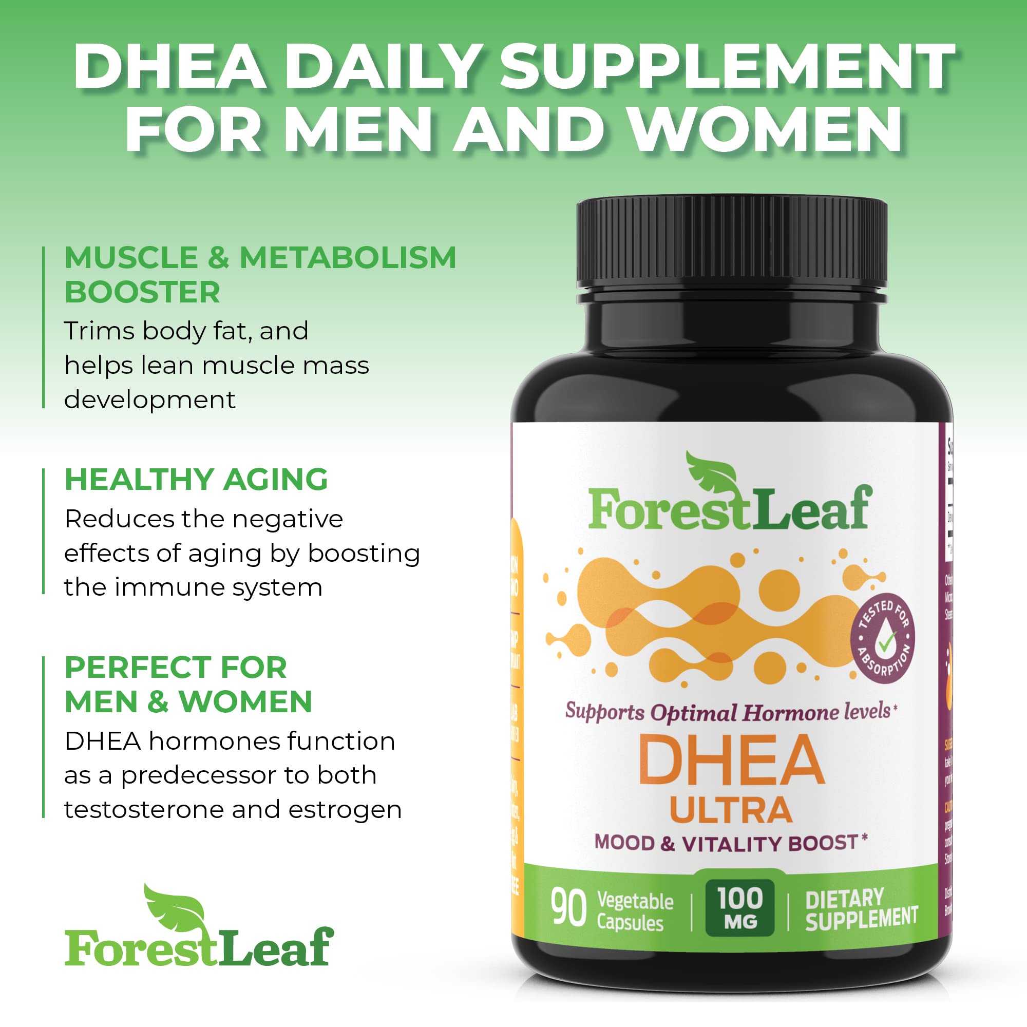 ForestLeaf suplemento junto a desayuno para mostrar uso cotidiano