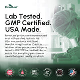 ForestLeaf etiqueta con información nutricional y certificaciones visibles