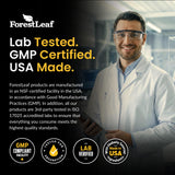 ForestLeaf etiqueta con ingredientes puros y verificación calidad