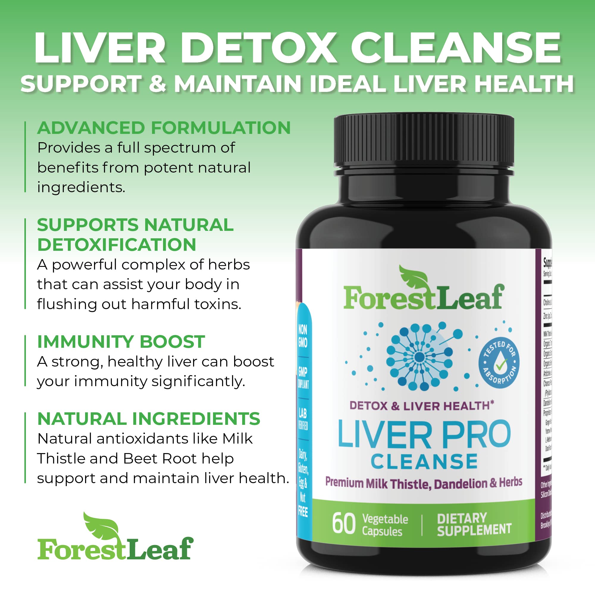 ForestLeaf etiqueta nutricional con información clara de ingredientes