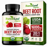ForestLeaf frasco delantero mostrando etiqueta orgánica y beneficios visibles