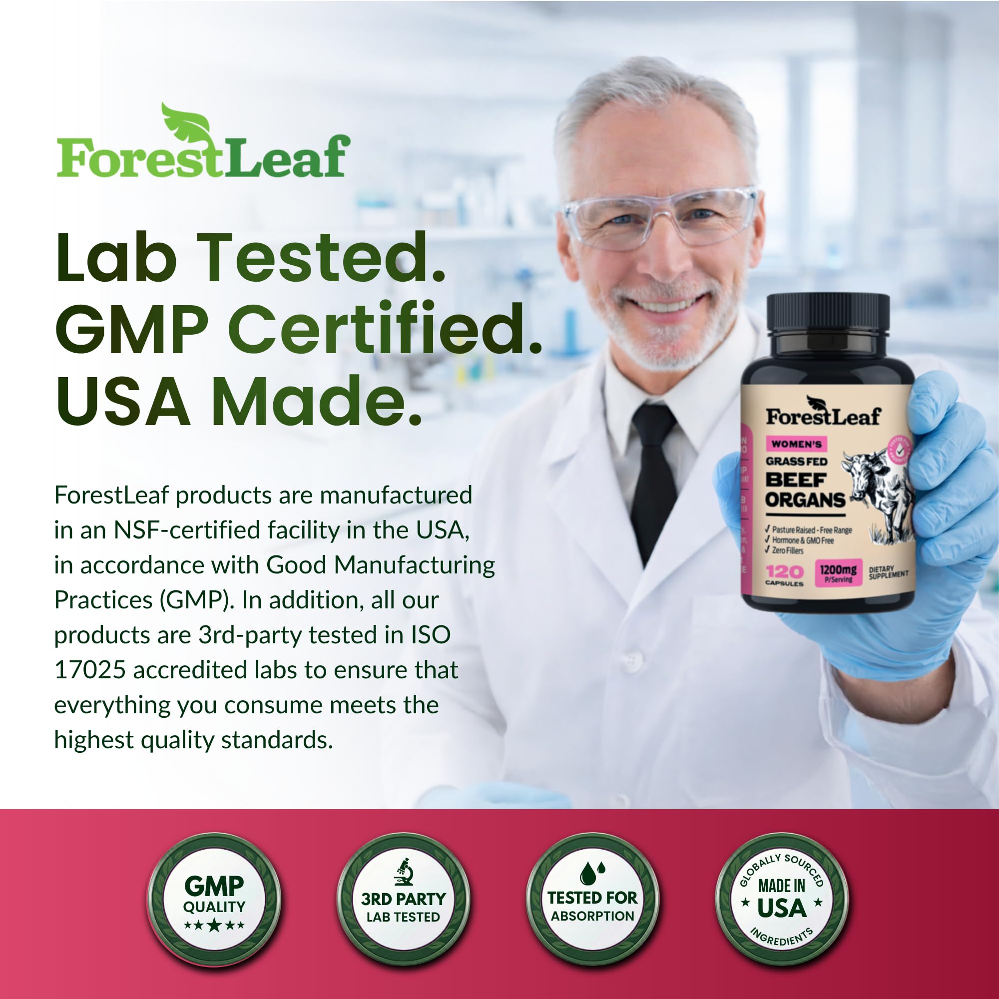 ForestLeaf ganado pastando en pradera, evidencia de origen alimentado con pasto