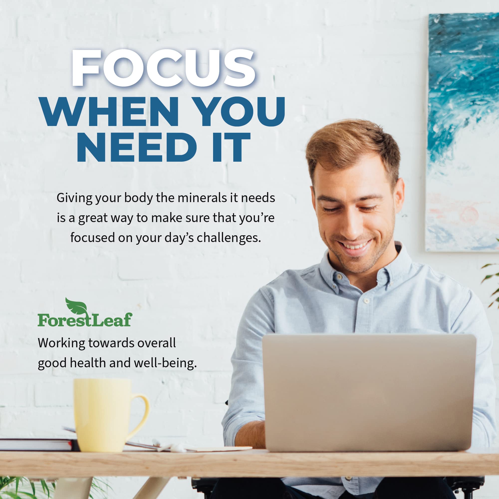 Escena de descanso con envase ForestLeaf, comunica apoyo al sueño reparador