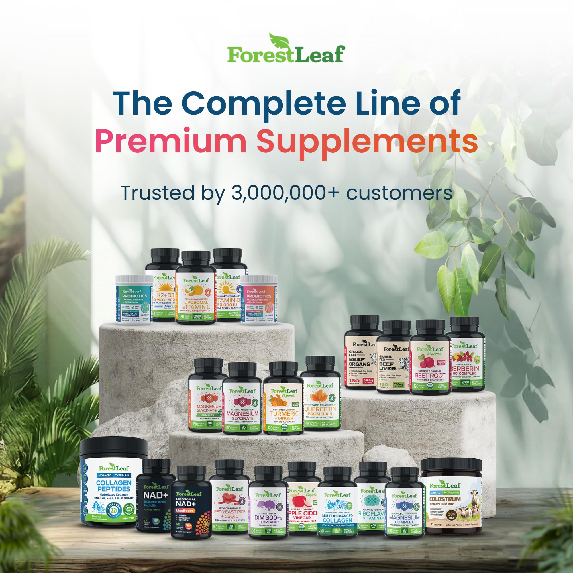 ForestLeaf mano sosteniendo cápsula vegana fácil de tragar