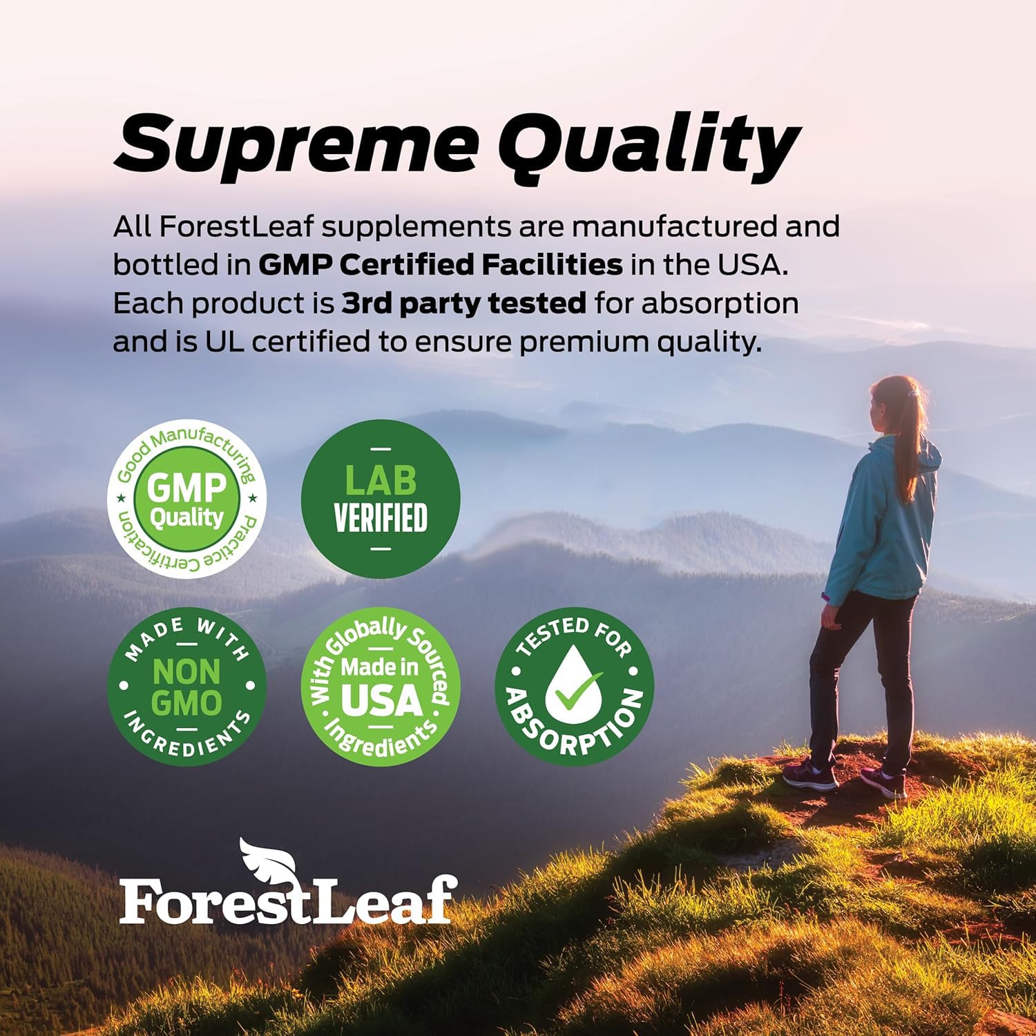 ForestLeaf botella abierta sobre mesa, fácil integración en rutina
