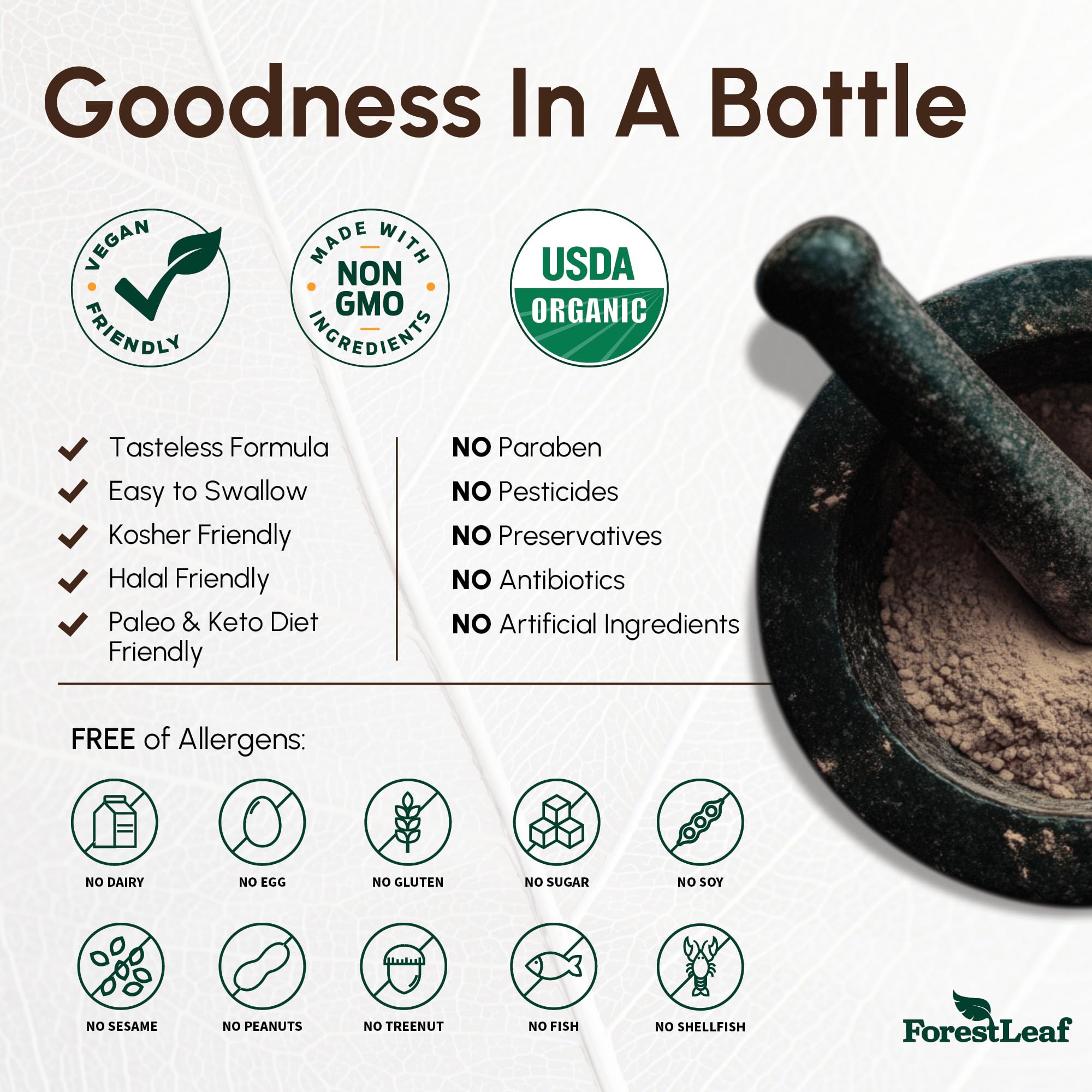 ForestLeaf frasco junto a desayuno para integrar en rutina diaria saludable