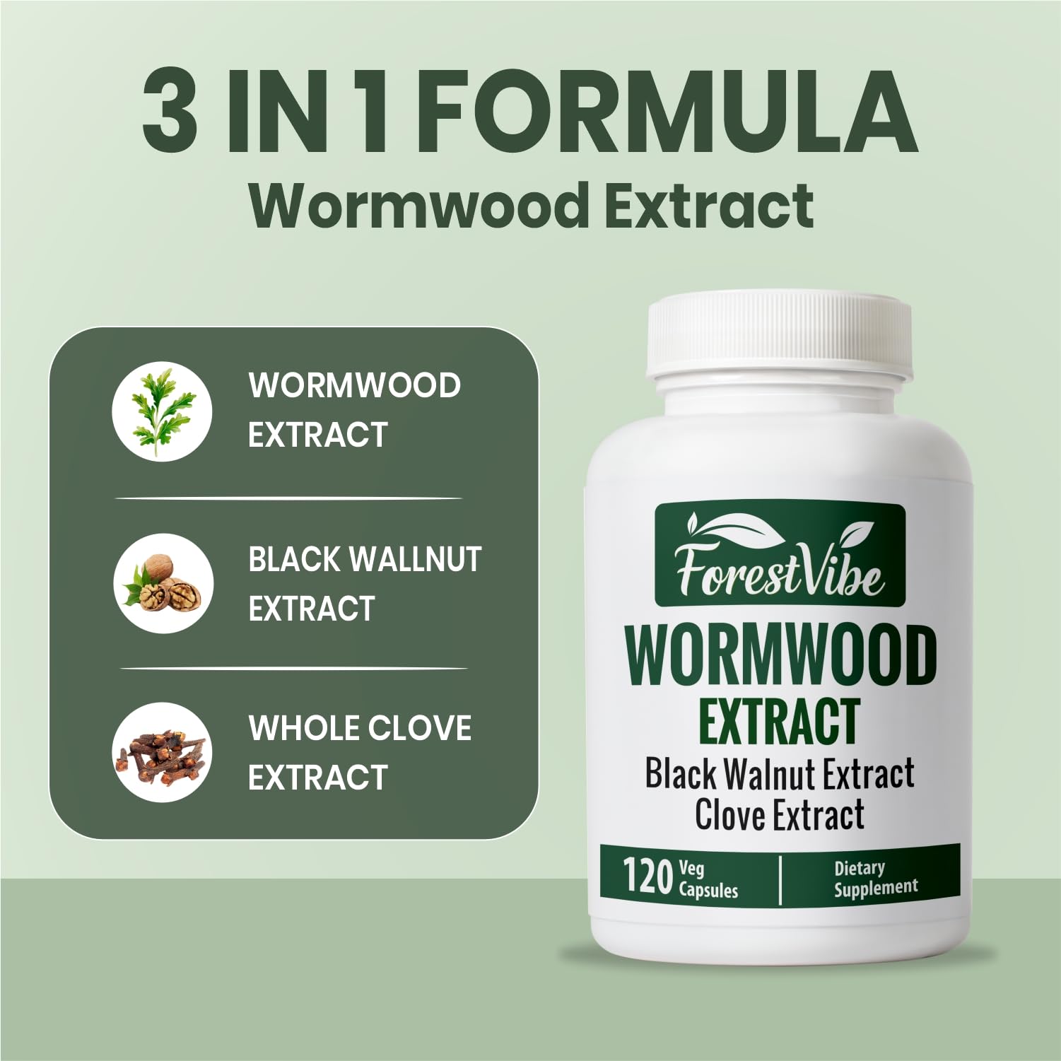 ForestVibe ingredientes ajenjo, nogal negro y clavo en primer plano