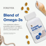 Forever Living Arctic Sea cápsulas en plato junto a cítricos, sugerencia de sabor y frescura