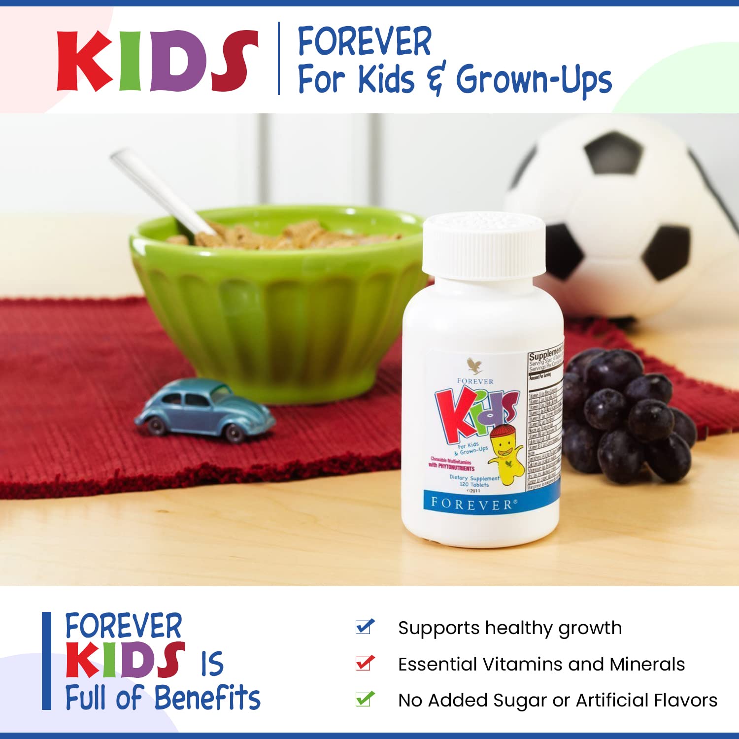 Forever Living etiqueta nutricional en primer plano, información clara de ingredientes
