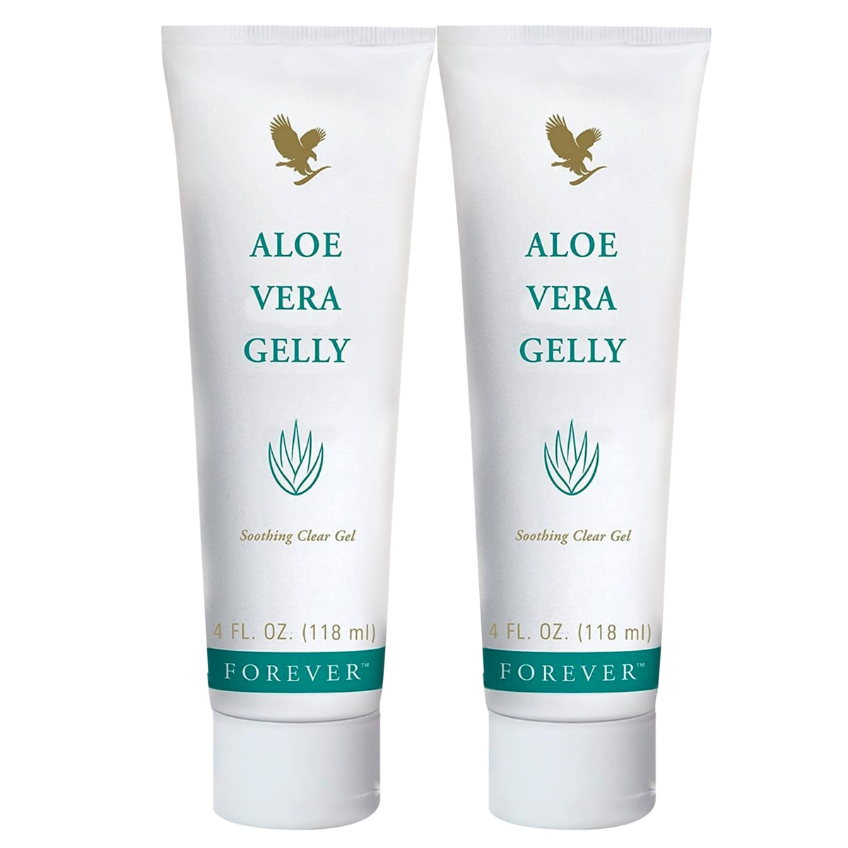 Forever Living gel frontal del envase mostrando diseño y tamaño práctico