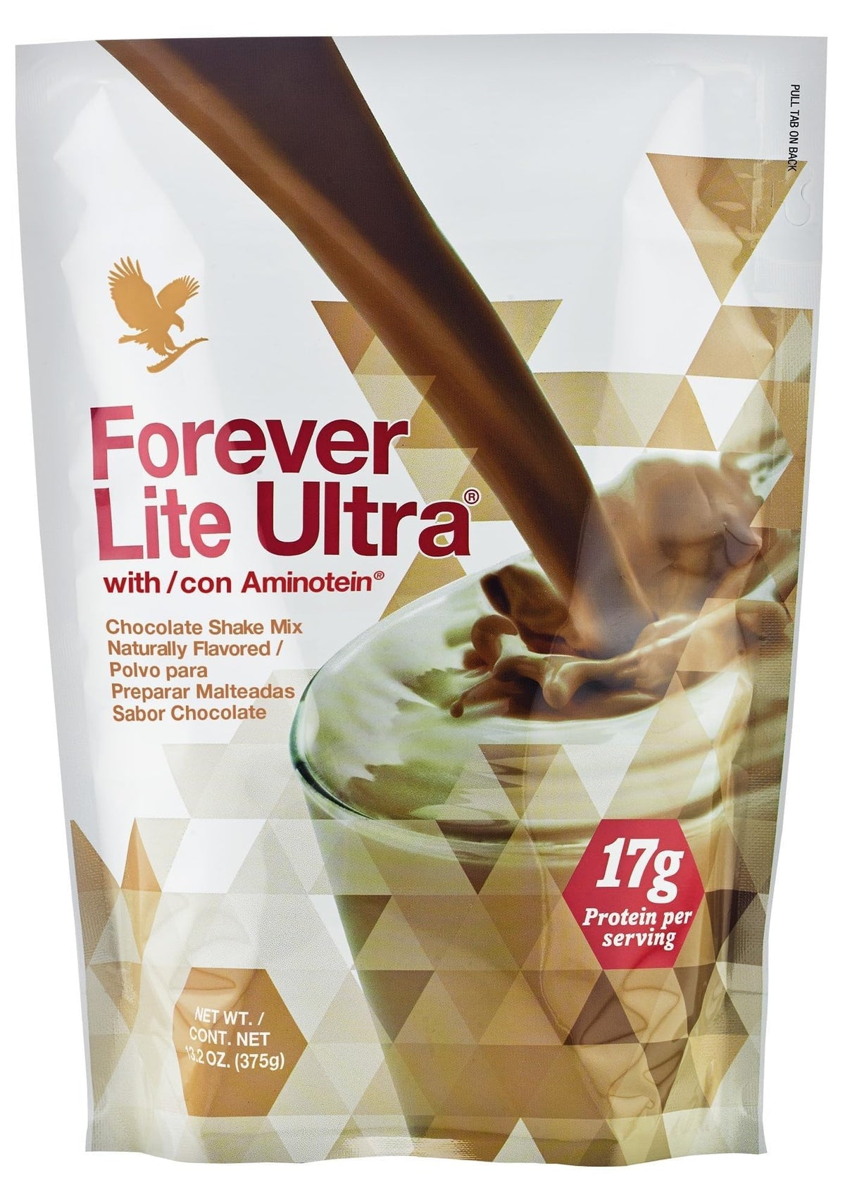 Forever Living envase frontal mostrando marca y beneficio proteína conveniente