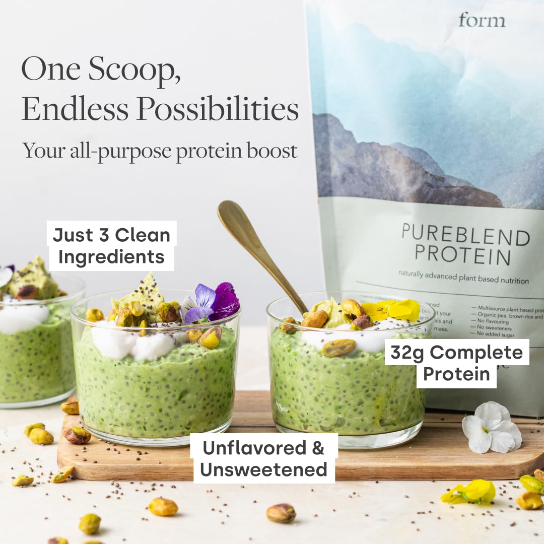 Form Pureblend en batidora en uso aportando proteína sin cambiar sabor