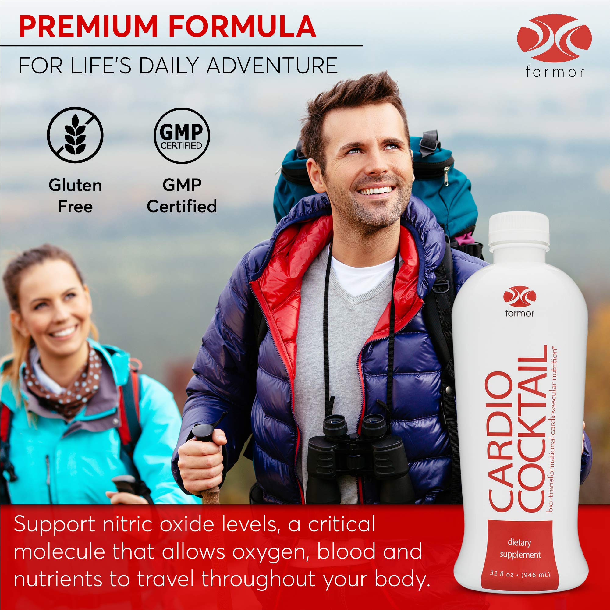 ForMor Cardio Cocktail vaso mezclado en agua facilitando la toma diaria