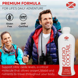 ForMor Cardio Cocktail vaso mezclado en agua facilitando la toma diaria