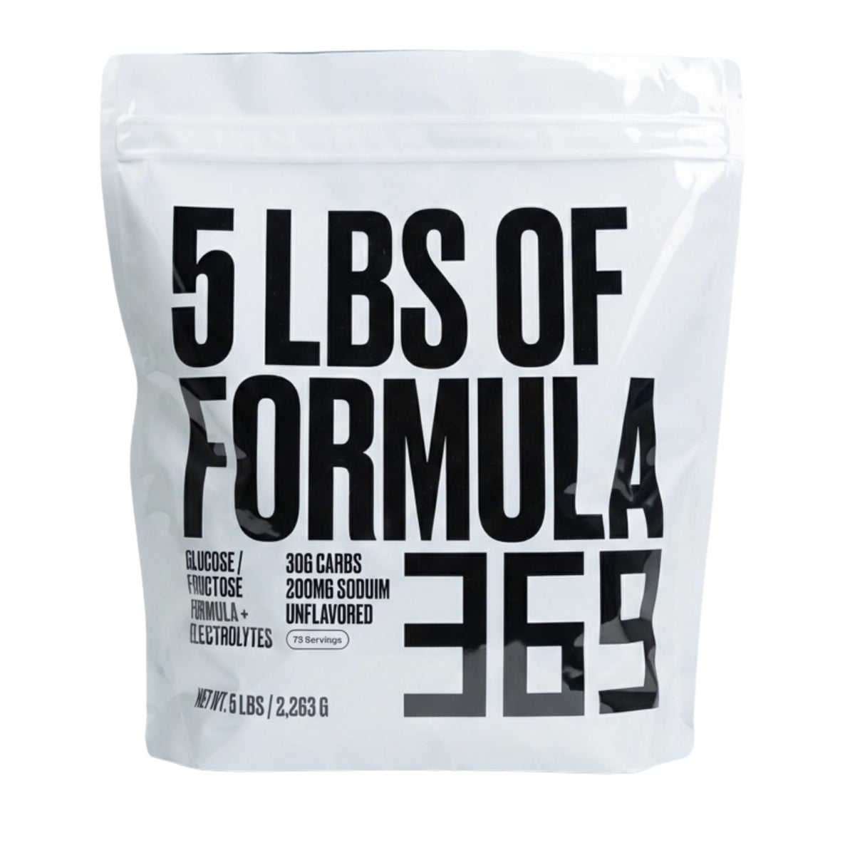 Formula 369 envase frontal grande mostrando 5 lb y beneficios para energía