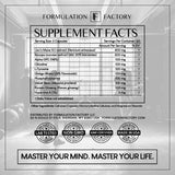 Formulation Factory etiqueta nutricional legible para verificar ingredientes y dosis