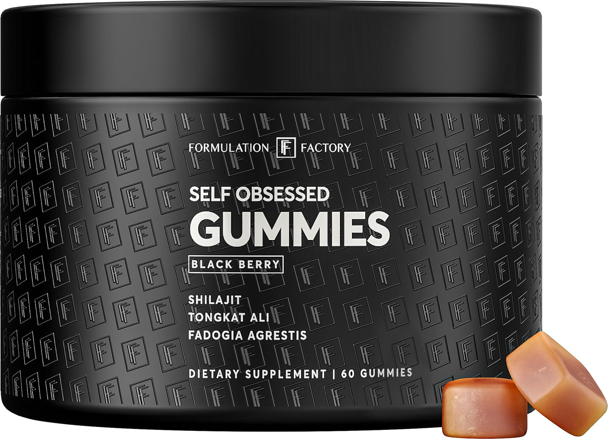 Formulation Factory gominolas frontal del envase mostrando marca y diseño para decisión rápida