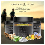 Formulation Factory empaque lateral con etiqueta nutricional legible y clara