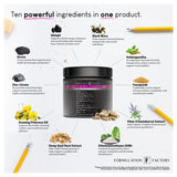 Formulation Factory polvo de maca en primer plano para energía y vitalidad natural