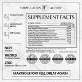 Formulation Factory suplemento usado antes del entrenamiento para energía