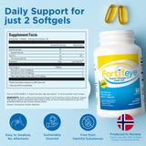 Fortifeye persona tomando cápsula con facilidad y sabor limón