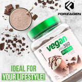 Forzagen batido servido en vaso, sabor Chocolate Milkshake apetecible