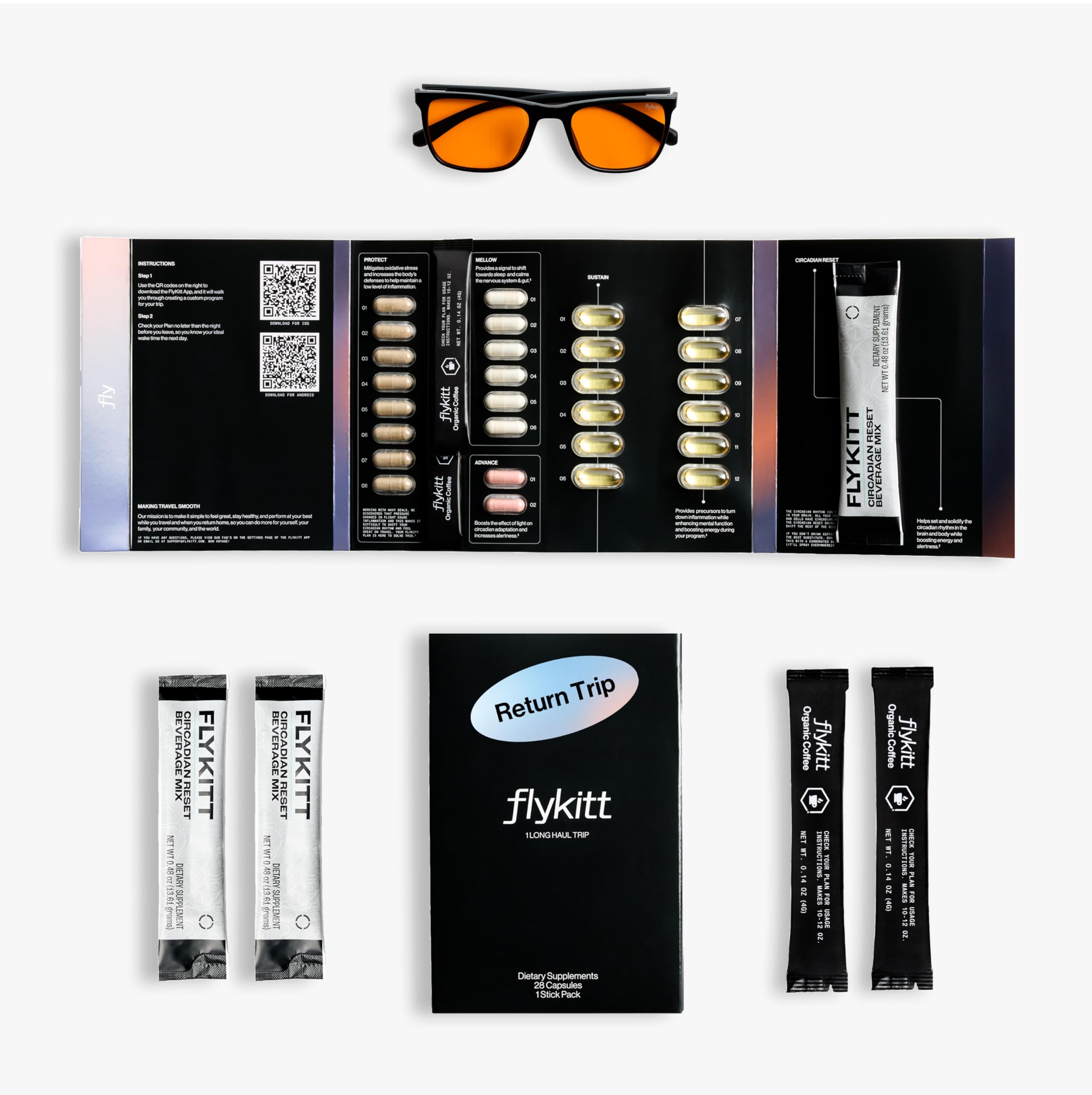Fount Flykitt empaque frontal mostrando kit completo y beneficio organización