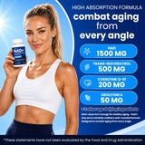 FOUNTIVA ingredientes clave resveratrol y CoQ10 ilustrando apoyo antioxidante
