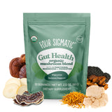 Four Sigmatic frente del empaque mostrando 30 porciones y beneficios visibles