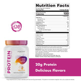 FoxyFit batido servido en vaso, sabor Vainilla Cupcake listo para beber